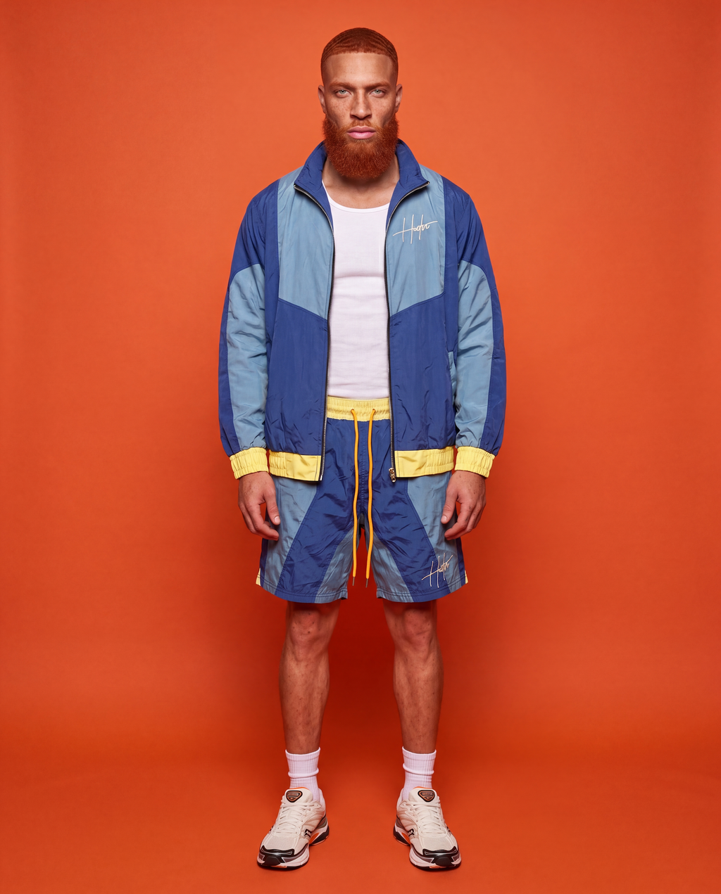 TRACK MEET "WINDBREAKER SHORTS" BLUE