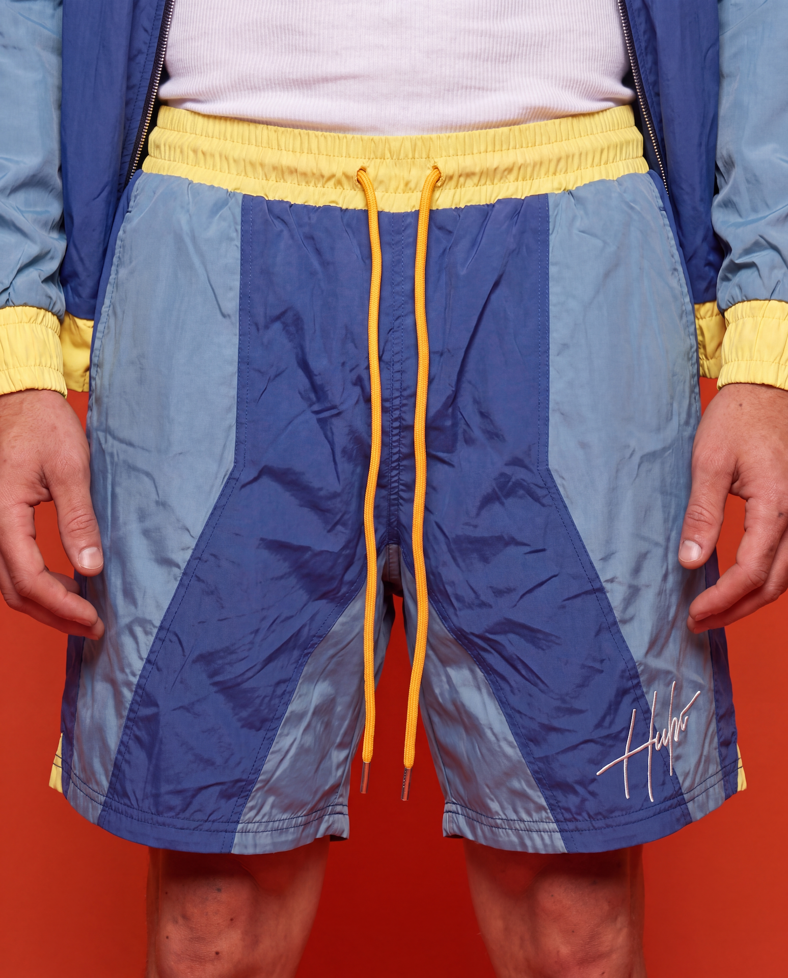 TRACK MEET "WINDBREAKER SHORTS" BLUE